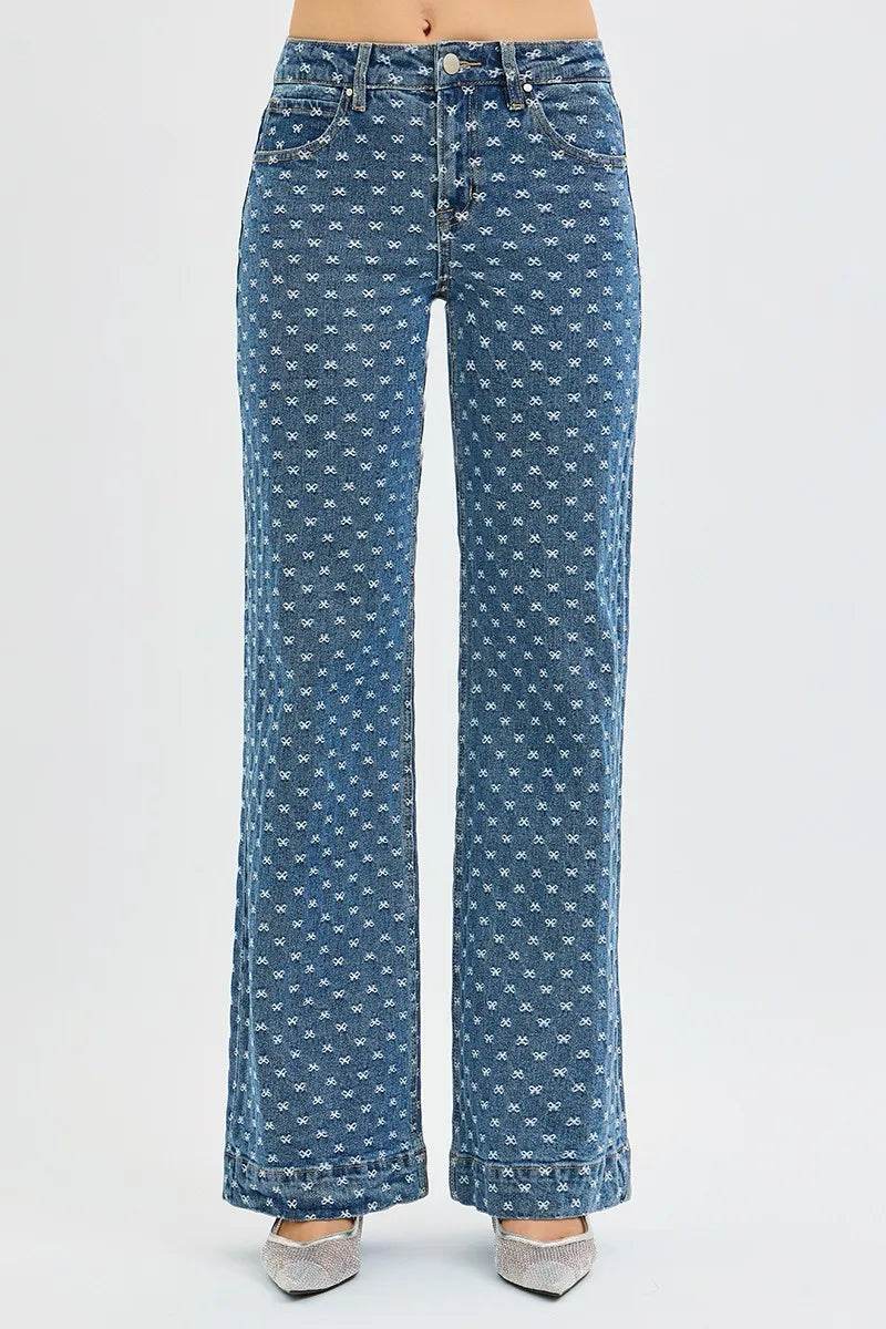 RISEN High Rise Wide Leg Bow Embroidered Jeans Trendsi c7e2b44bf7d74b789311f65a8563bff8-Max-Origin