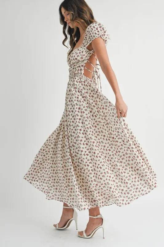 MABLE Floral Print Puff Sleeve Gathered Midi Dress Trendsi c7f395d5-ee36-4bd6-a8bd-5b6f52a97cf7-Max-Origin