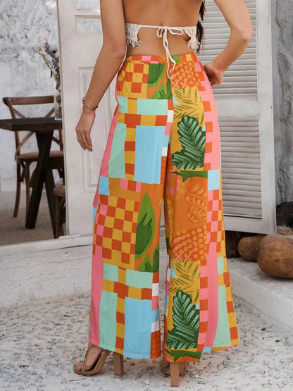 Devine Drawstring Printed Wide Leg Pants Trendsi c8638b61-f291-4f61-819d-4bb1f237765a-Max