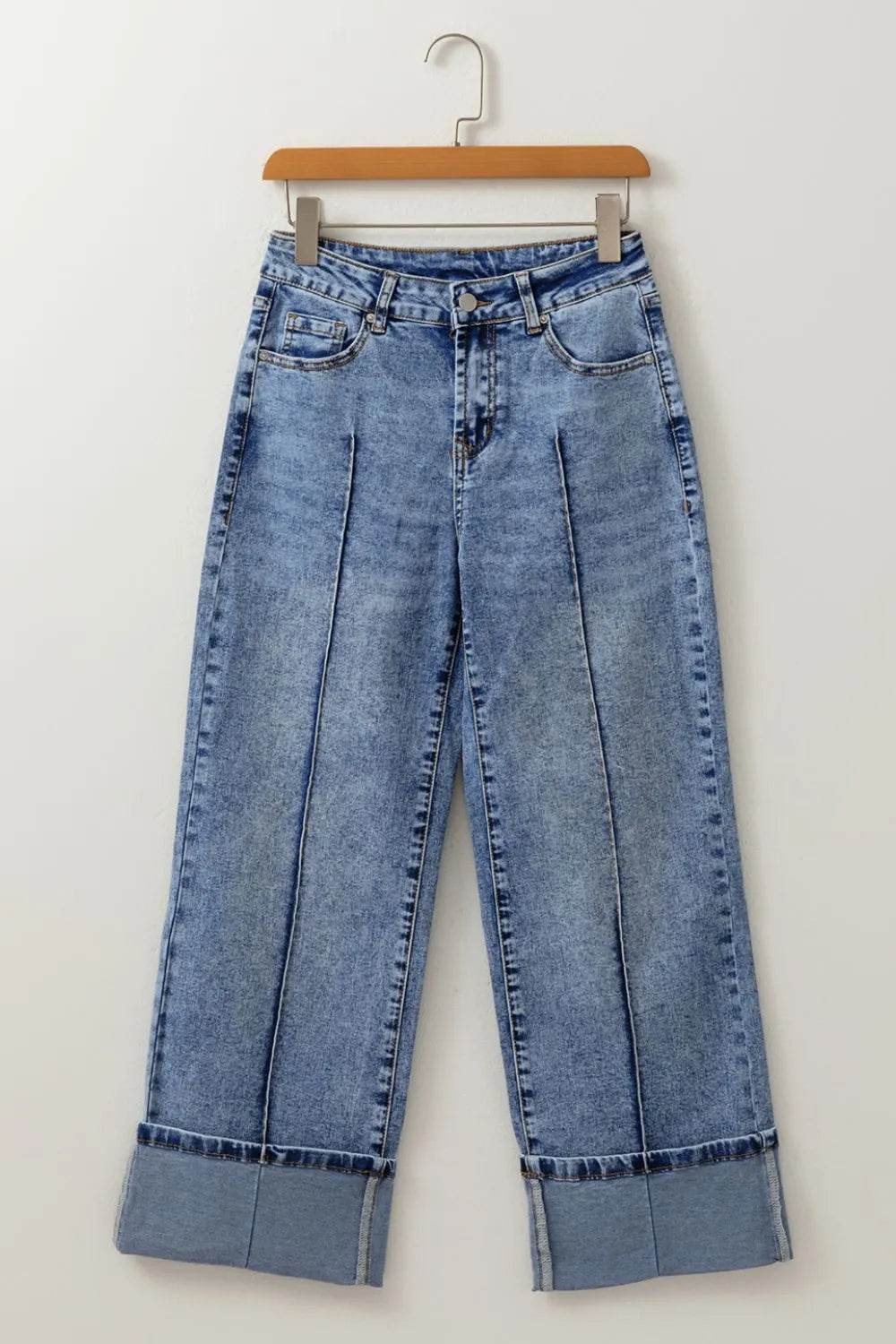 High-Waisted Wide-Leg Cuffed Jeans Trendsi c884f55a-ec26-48cc-846e-252379fe0cfb-Max-Origin