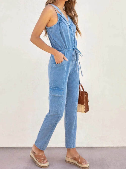 V-Neck Sleeveless Denim Jumpsuit Trendsi c89b6066-b03f-4dc8-a046-a43e3d32ba97-Max