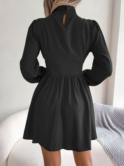 Cutout Turtleneck A-Line Mini Dress Trendsi c8af536db49d482791ce57f757e593aa-Max