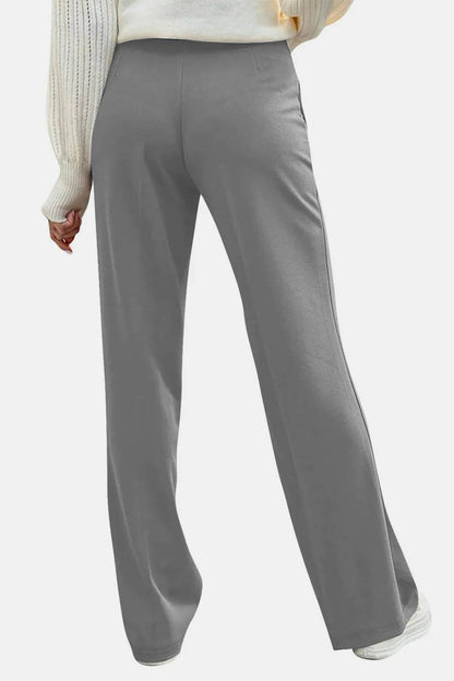Decorative Button High Rise Pants Trendsi c8b856f4-a3db-4cca-8015-67a8dbb699c4-Max