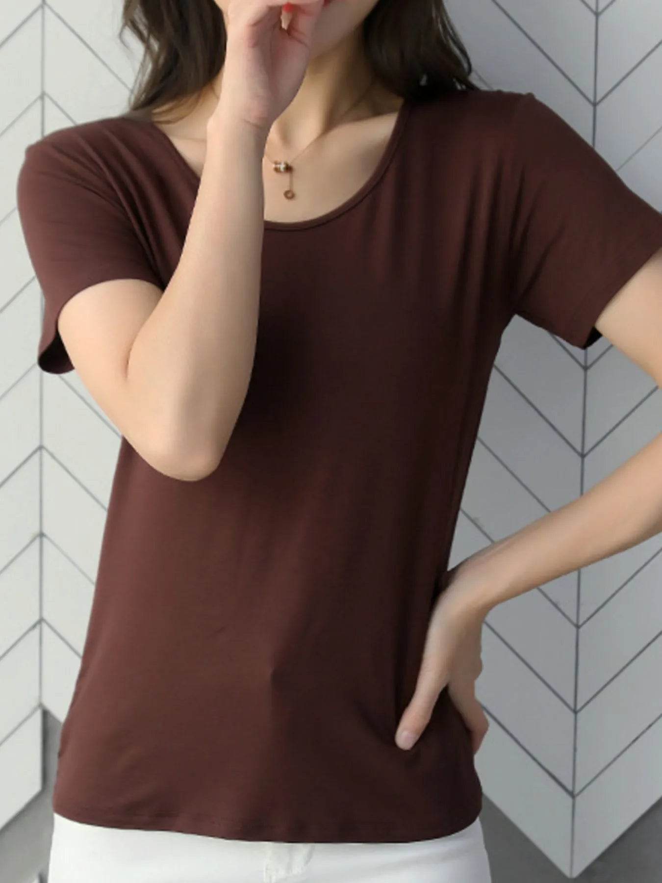 Round Neck Short Sleeve T-Shirt Trendsi c8c1bf5a-ab9e-4bbf-876e-d98f5455a7a7-Max-Origin