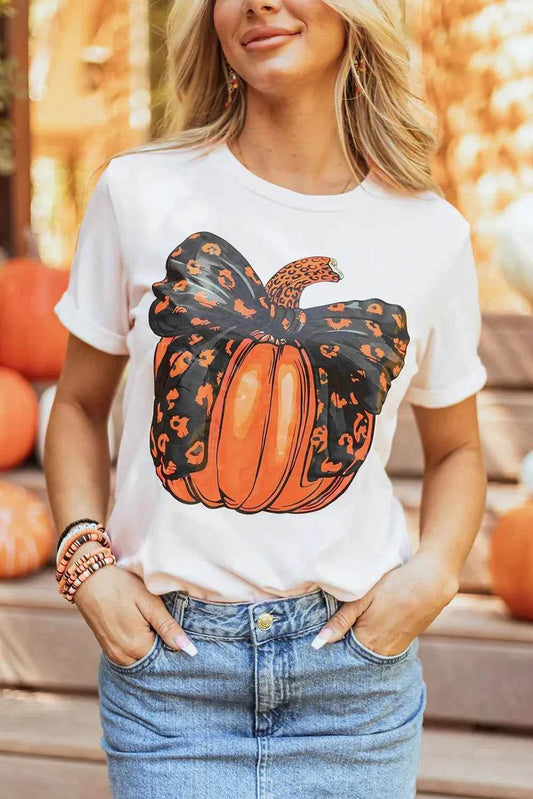 Pumpkin Round Neck Short Sleeve T-Shirt White Trendsi c8d23d05-6e15-45ea-ae17-1a475ab0de19-Max