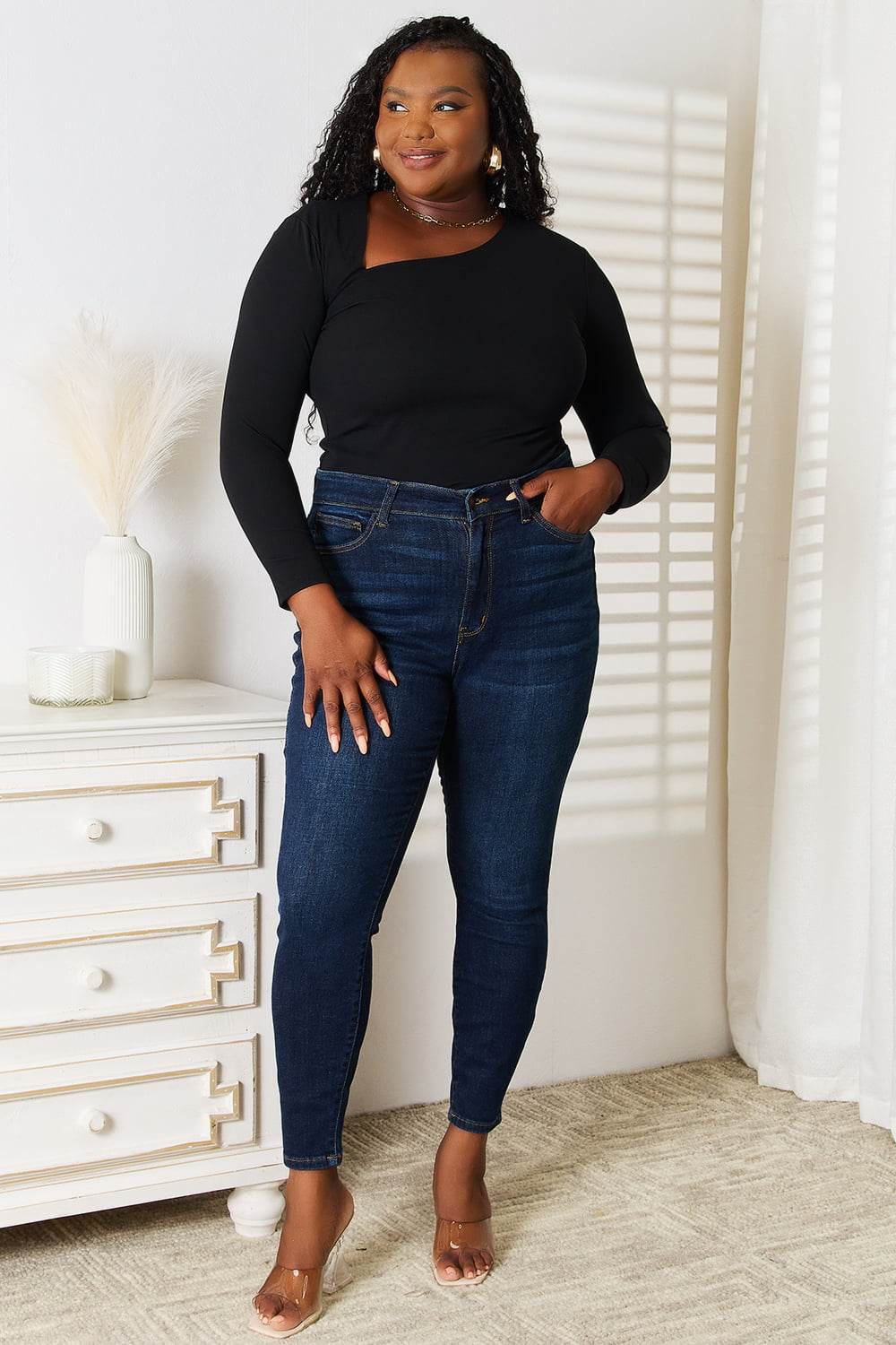 Basic Bae Asymmetrical Neck Long Sleeve Top Trendsi c92a9c53f7ed4e44bd7e825ce3ad5ee5-Max