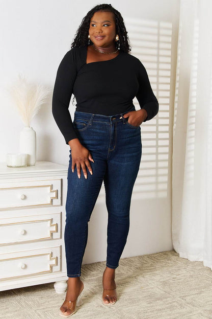 Basic Bae Asymmetrical Neck Long Sleeve Top Trendsi c92a9c53f7ed4e44bd7e825ce3ad5ee5-Max