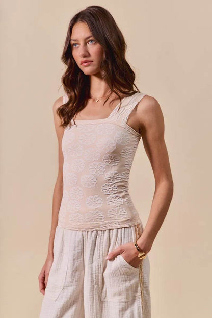 SO ME Two Tone Floral Seamless Tank Top Trendsi c9524ace309e4673ae924922c6c0712e-Max-Origin
