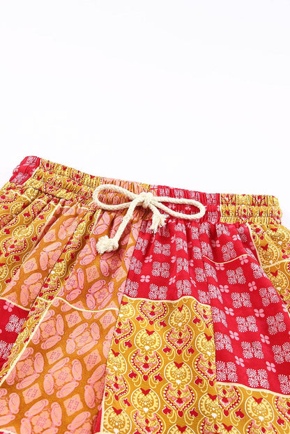Bohemian Patchwork Drawstring Wide Leg Pants Trendsi c9569a4fd19746b4bda027893a8402d1-Max