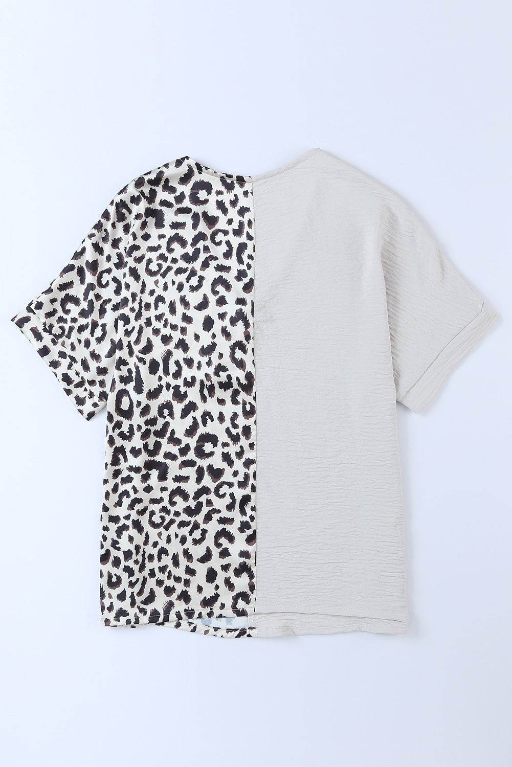 Leopard Color Block V-Neck Blouse Trendsi c96554c8eb7b4873b5af3ce1ba6da068-Max