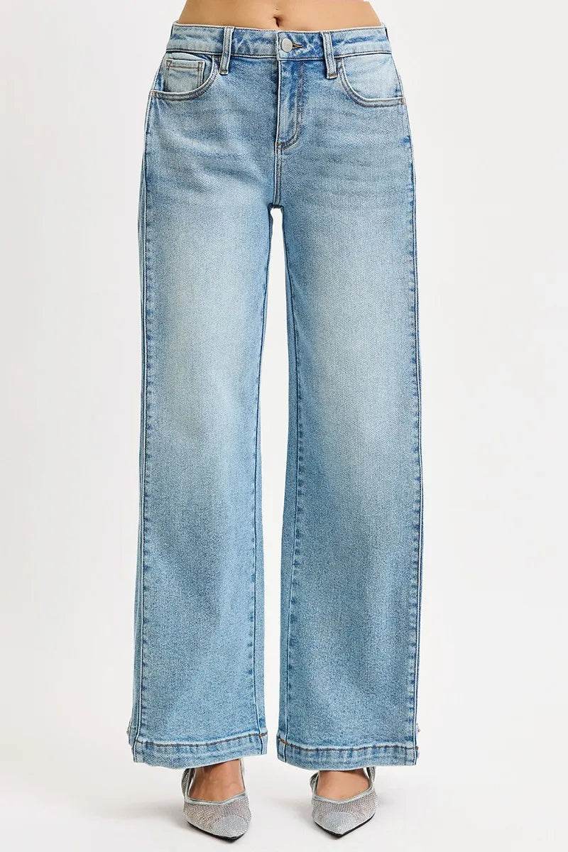 RISEN Mid Rise Wide Barrel Transferable Leg Snap Jeans Trendsi c9bf81df17e04dba885f5259c7071a2f-Max-Origin