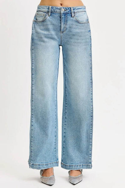 RISEN Mid Rise Wide Barrel Transferable Leg Snap Jeans Trendsi c9bf81df17e04dba885f5259c7071a2f-Max-Origin