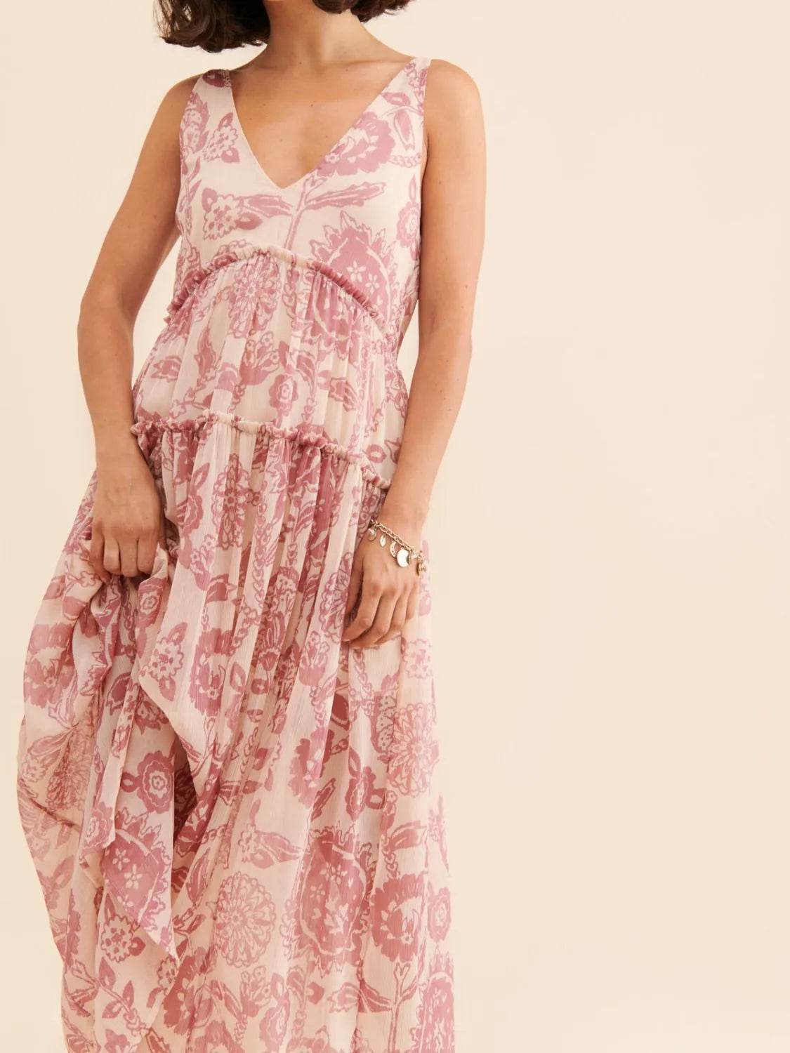Printed V-Neck Sleeveless Dress Trendsi c9e3be63-c7b6-4d38-86f7-6a59bc40d364-Max-Origin