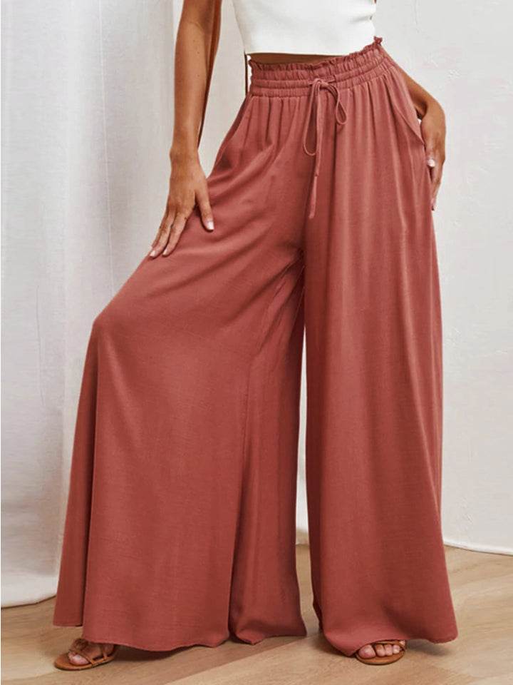 Drawstring Waist Wide Leg Pants Trendsi c9ee597ac35f4584941dbcef9cac11cf-Max
