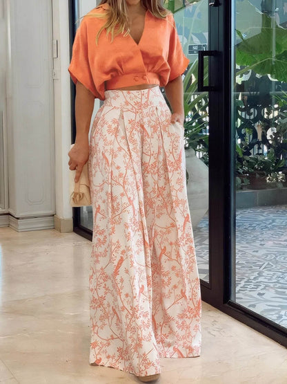 Surplice Top and High Waist Pants Set Sherbet Trendsi ca5093f4-ef96-485f-86a1-b60f012378da-Max-Origin