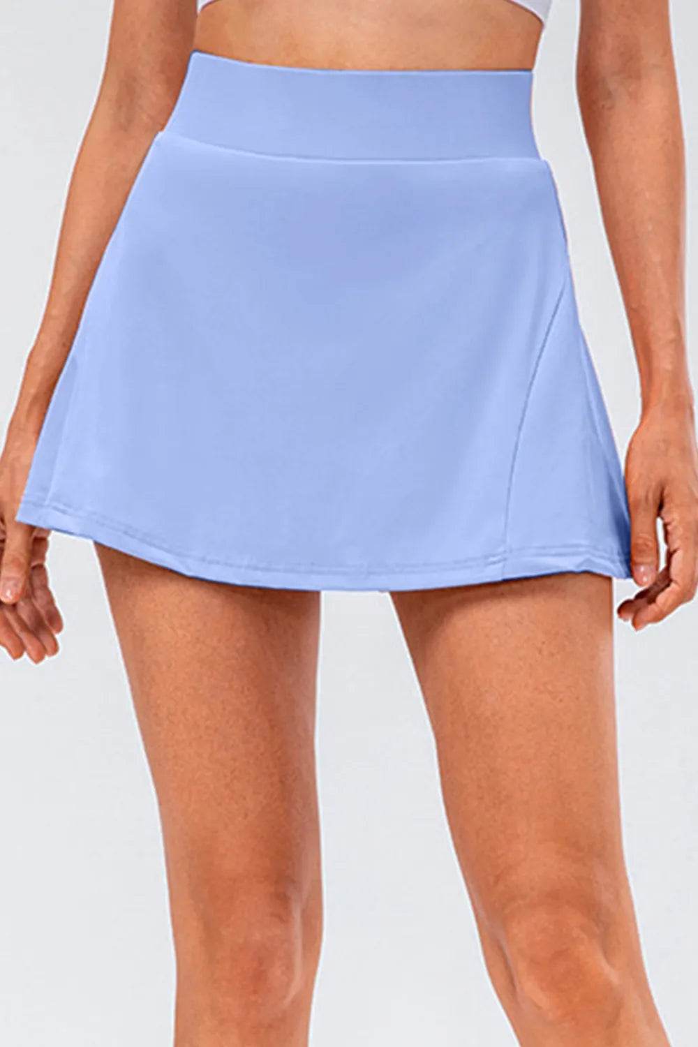 High Waist Pleated Active Skirt Light Blue XS Trendsi caac059b-c20e-4224-b953-31dae70fe32e-Max