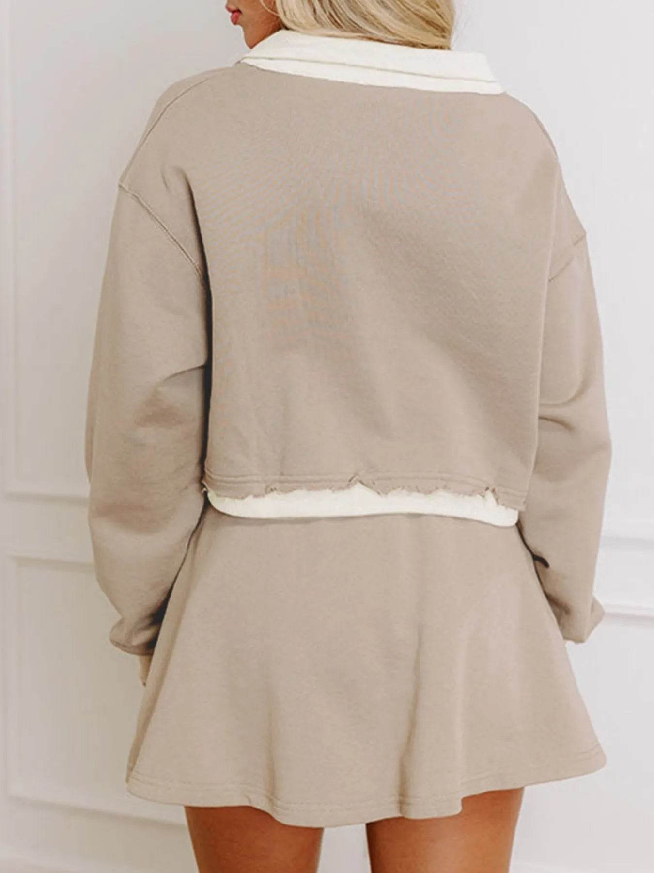 Contrast Collared Neck Top and Drawstring Mini Skirt Set Trendsi cae61110-f3b5-4c6d-959f-08123a584967-Max-Origin