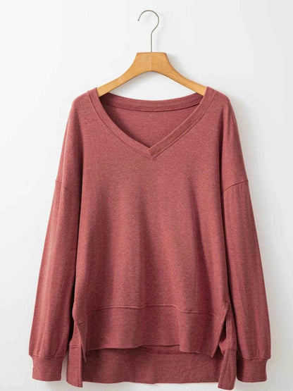 V-Neck Casual Long Sleeve T-Shirt Trendsi cb163b35-9302-48d7-9bc2-61dda02b25a5-Max-Origin