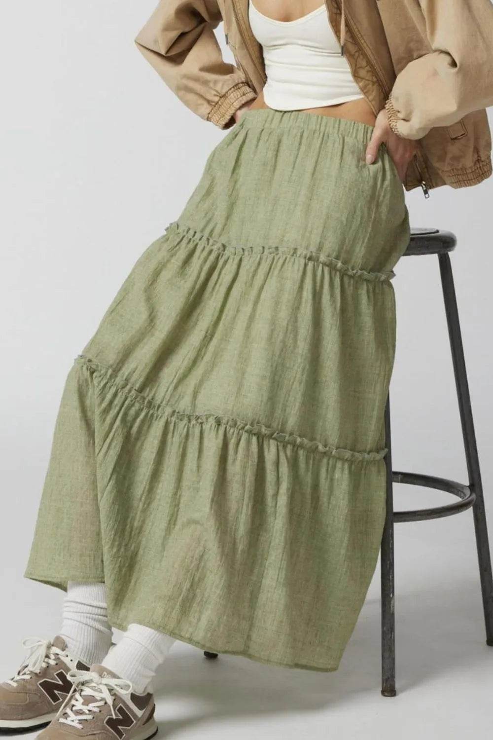 Frill Elastic Waist Skirt Trendsi cb76bbbb-d8d5-47b2-8398-c22342925ab9-Max