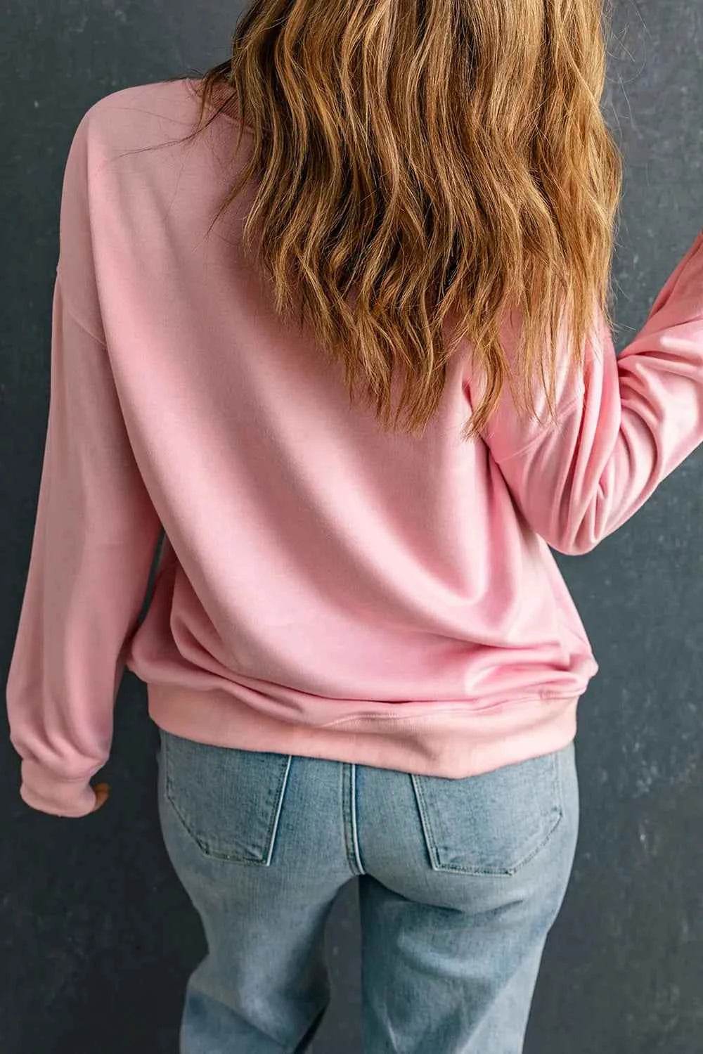 Pumpkin Round Neck Long Sleeve Sweatshirt Trendsi cb7998bb-64d0-4514-8d24-f405714d19b0-Max