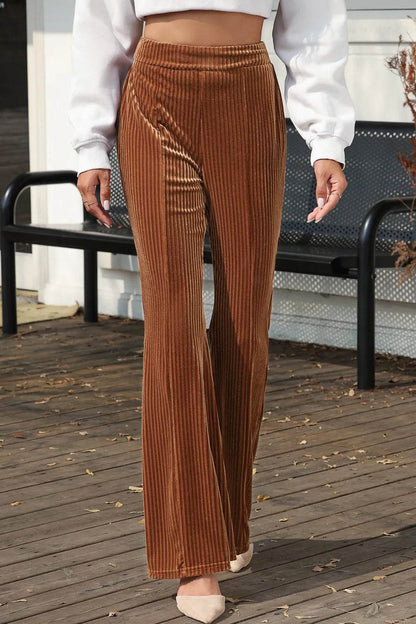 High Waist Corduroy Flare Pants Trendsi cb8a467b54944a3b9e8958d332f04d44-Max