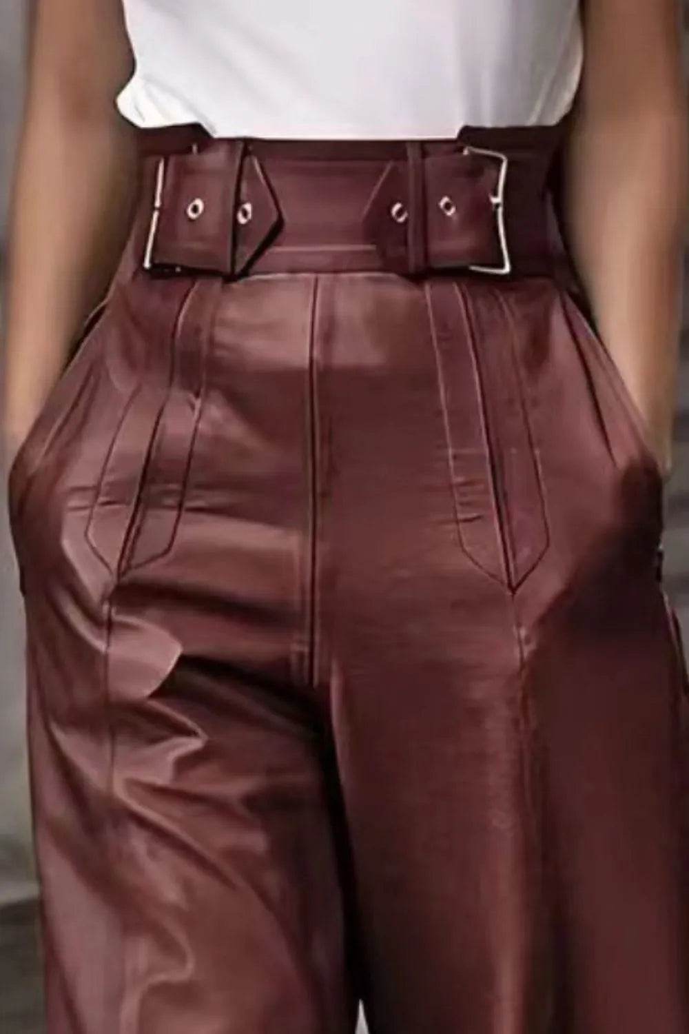 High Waist Wide Flare Pants Trendsi cb904845-9da3-4111-b4fd-0995f962d2df-Max