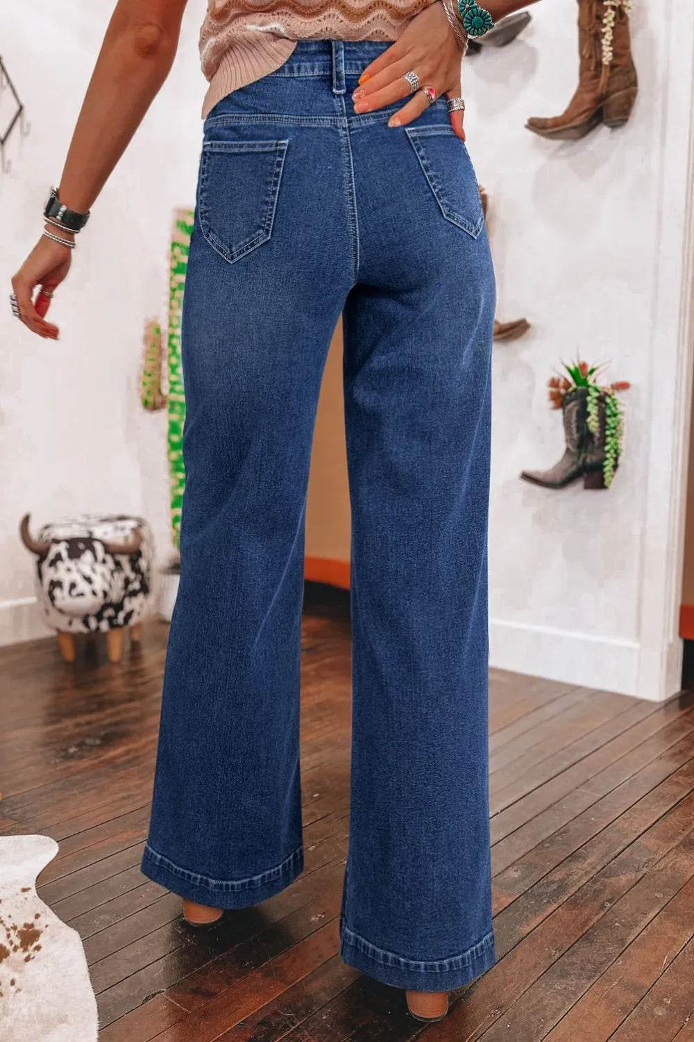 Front Pocket Patch High Waisted Wide Leg Jeans Trendsi cba57a52-5298-4b5e-bf98-883a933de2cd-Max