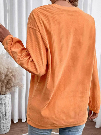 Halloween Sequined Pumpkin Ribbed Round Neck Sweatshirt Trendsi cba5dad2-1c26-442c-8cfd-4a51a3fab685-Max-Origin