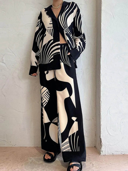 Printed Long Sleeve Shirt and Pants Set Black Trendsi cbaaa355-3301-465b-8ce0-06fee766669d-Max-Origin