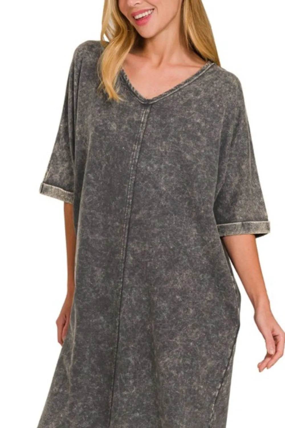 Zenana Acid-washed French Terry Tee Shirts Dress Trendsi cbd87dc0-af9e-43f9-980f-ed85cb8d3fa7-Max-Origin