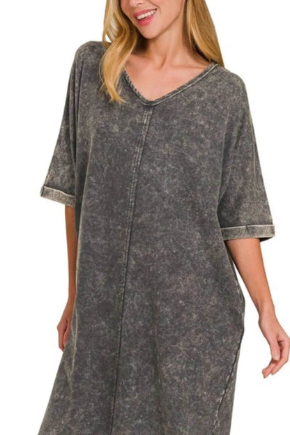 Zenana Acid-washed French Terry Tee Shirts Dress Trendsi cbd87dc0-af9e-43f9-980f-ed85cb8d3fa7-Max-Origin