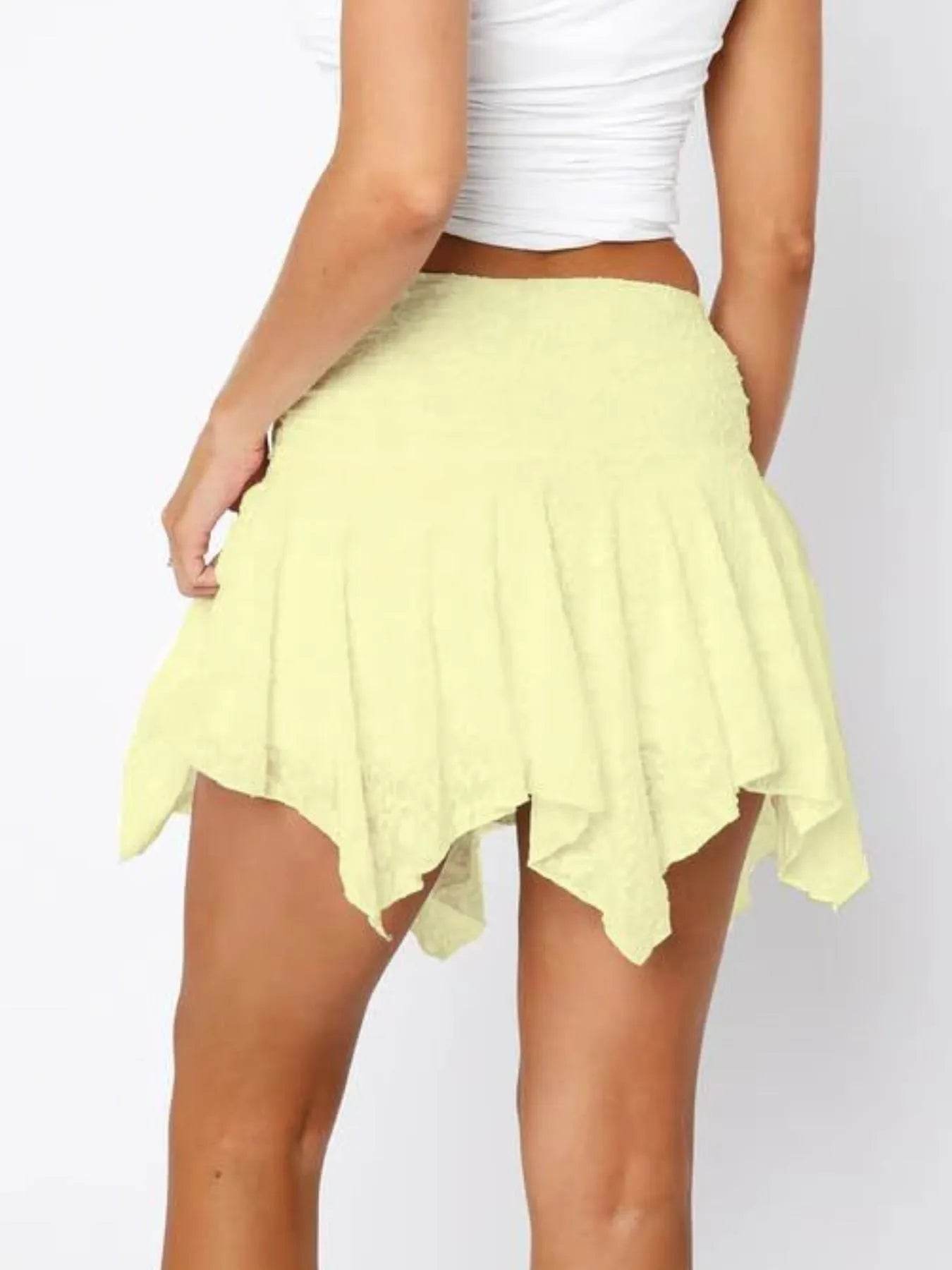 Asymmetric Hem Lace Ruffle Mini Skirt Trendsi cc451eb9-28c7-448b-9652-e1b206585a98-Max-Origin