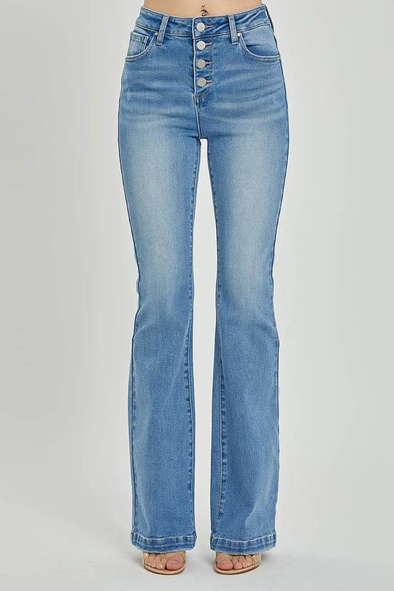 RISEN Full Size High Rise Button Fly Bootcut Jeans Trendsi cc726801-d596-42ec-b988-518e5a5e6625-Max
