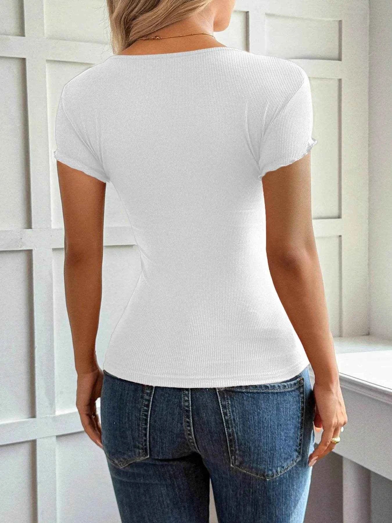 Lace Detail Short Sleeve T-Shirt Trendsi cc83319e154a4fdfae1f41f9fc5fe2c5-Max-Origin
