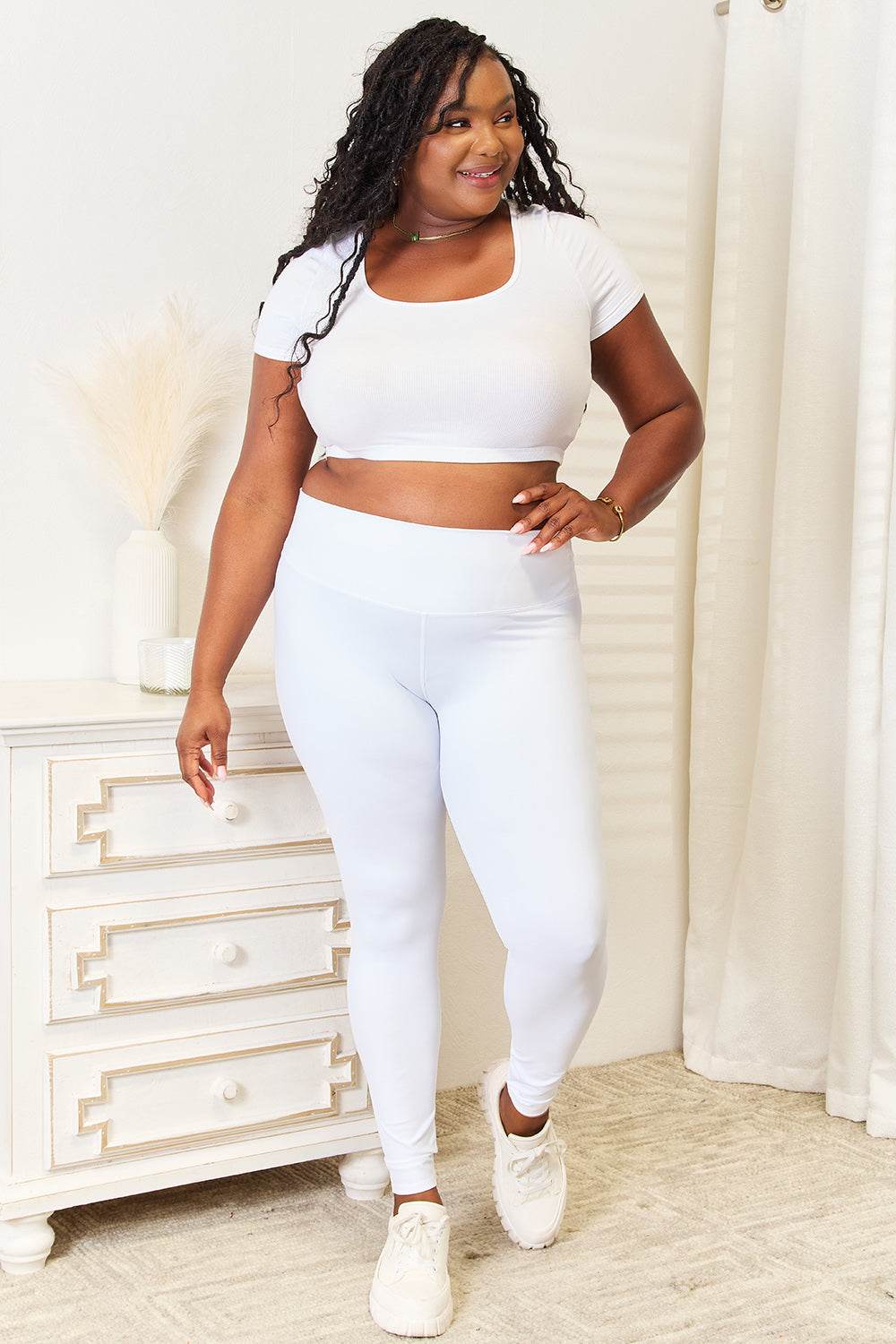 Double Take Wide Waistband Sports Leggings Trendsi cc86698a2ef24e5faaf169d4f3060584-Max