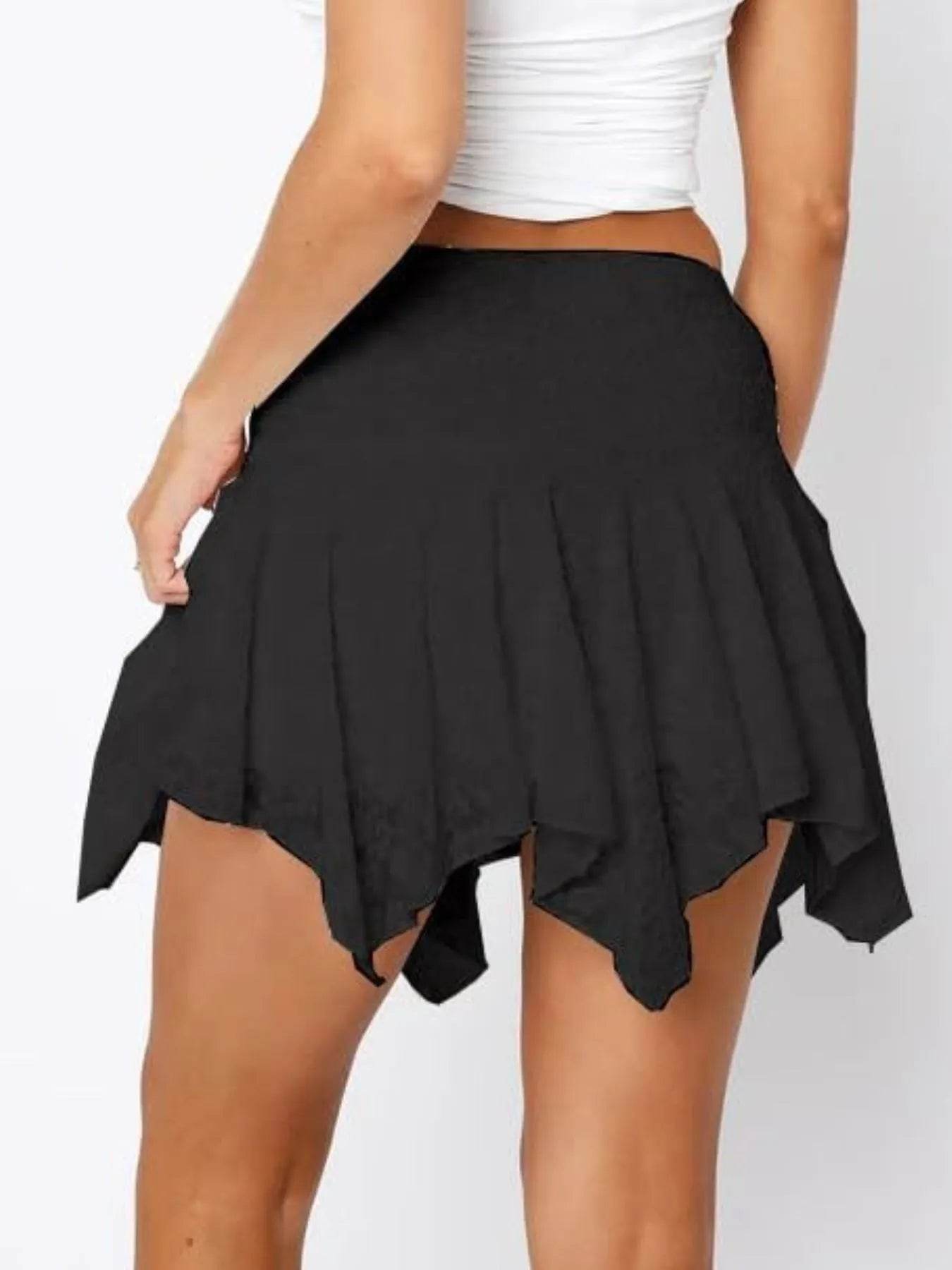 Asymmetric Hem Lace Ruffle Mini Skirt Trendsi ccb390ec-7389-4436-b3d4-00e1782a3ae9-Max-Origin