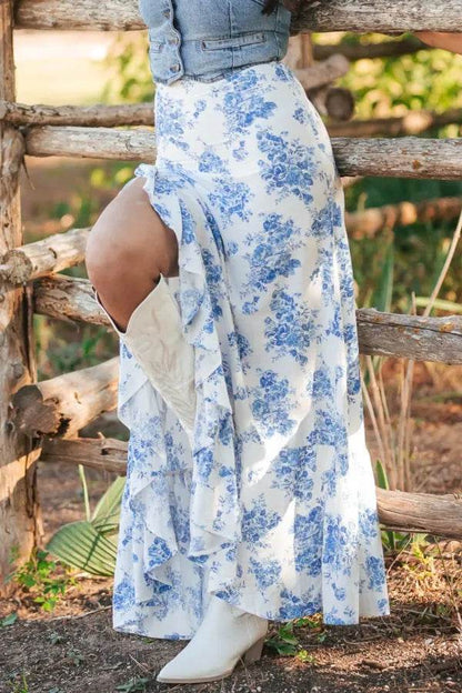 Split Asymmetrical Ruffled Printed Skirt Trendsi ccfc4dcc-72df-4e5e-ac5c-fd2c7c6f4289-Max