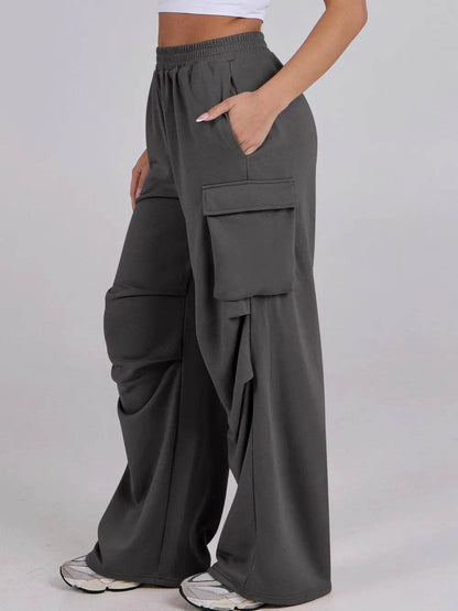 Elastic Waist Wide Leg Pants with Pockets Trendsi cd1e4866-1f2e-46e6-961a-1ccc806c9f82-Max