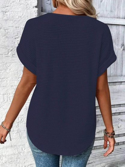 Crochet Lace Short Sleeve Casual T-Shirt Trendsi cd7ea105-6669-4279-a035-5bc65d68a08c-Max-Origin