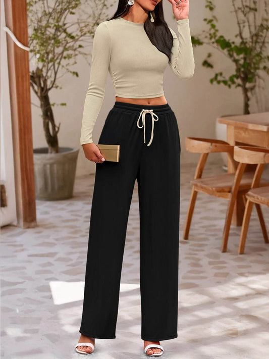 Round Neck Long Sleeve Top and Pants Set Tan Trendsi ce45c2ee-d34c-43b7-9bb6-966e1f10c733-Max-Origin