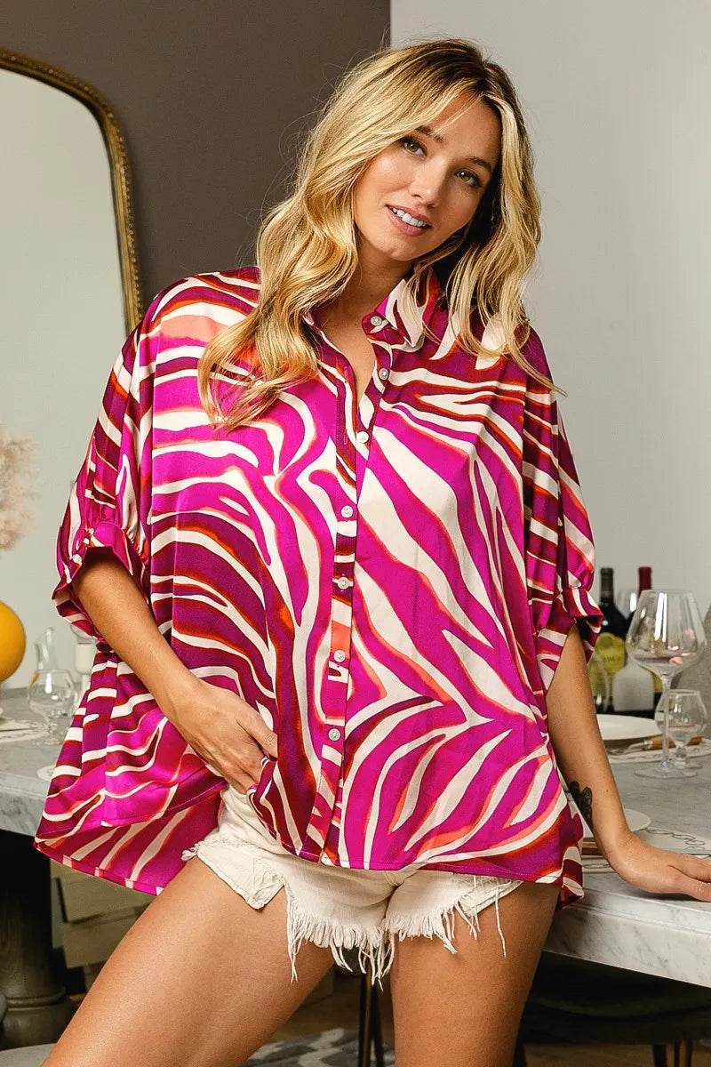 BiBi Zebra Dolman Silky Satin Shirt Top Trendsi ce49c346ca4e4a41a192ca486b8a8fad-Max-Origin