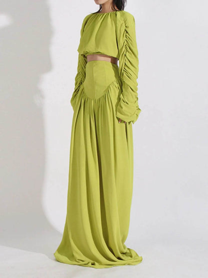 Ruched Long Sleeve Top and High Waist Skirt Set Trendsi ce4f4f00-bfd9-4c4d-96a0-4e0c077b5ff2-Max-Origin