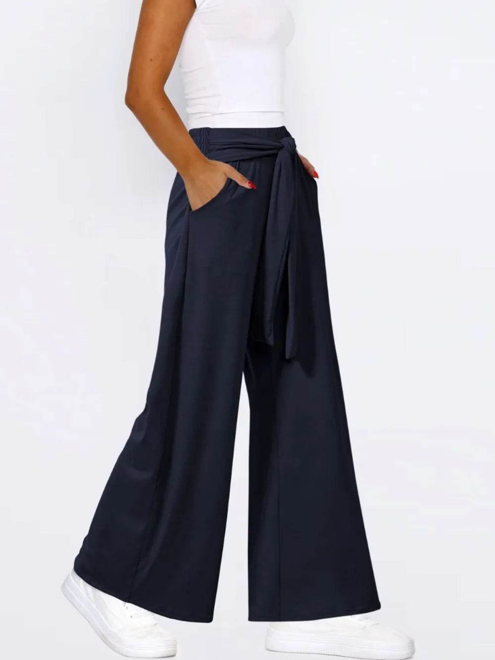 Tied Wide Leg Pants with Pockets Trendsi ce703ec7-1e99-4d1f-b48c-f9e56ef967e6-Max