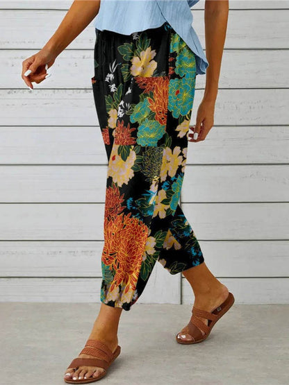 Printed Tied Cropped Pants Trendsi ce8c187c0ad54a16b10c68167763a3c9-Max