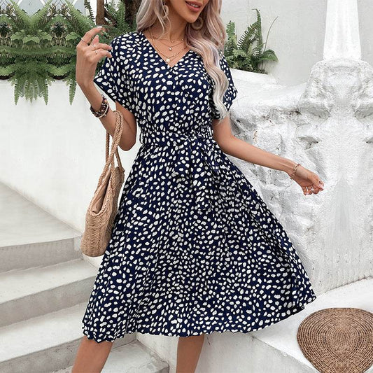 Perfee Printed Tie Waist A-Line Dress Trendsi cee0fe7bbfcf45988b7a22062d715f74-Max