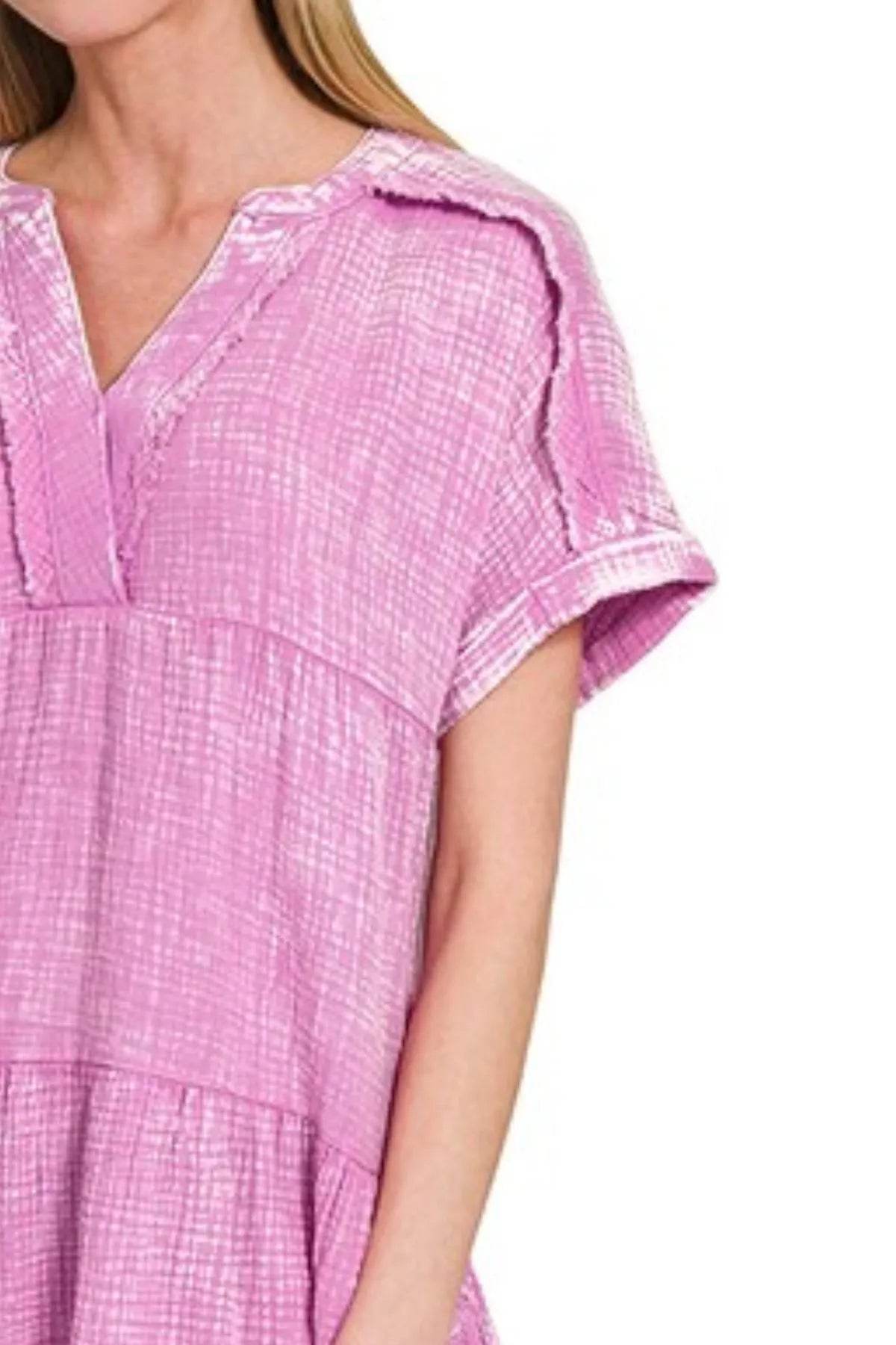 Zenana Washed Double Gauze Raw Edge V-neck Dress Trendsi cf03e5e6-7200-4643-bd53-3eef2331613d-Max-Origin_b02650c5-89b4-4242-ab40-b01e1bc6df15