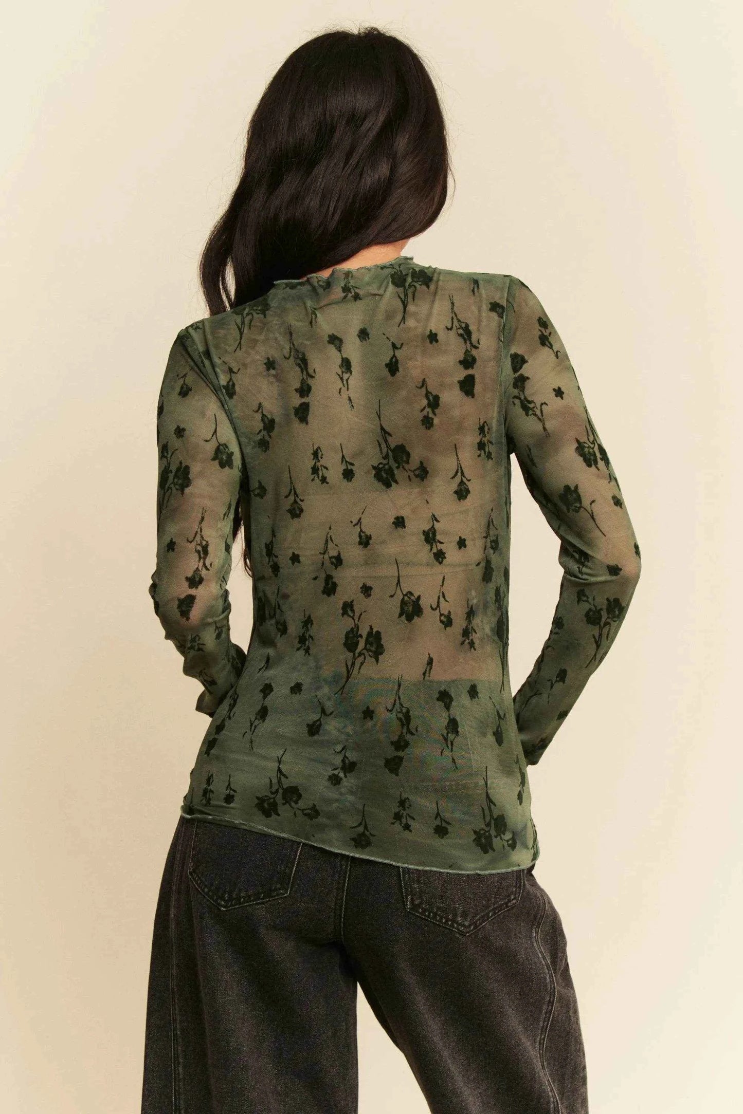 Davi & Dani Floral Mesh Long Sleeve Sheer Layering Top Trendsi cf09f11c9e4c4f2c97de38e50d13d03a-Max-Origin