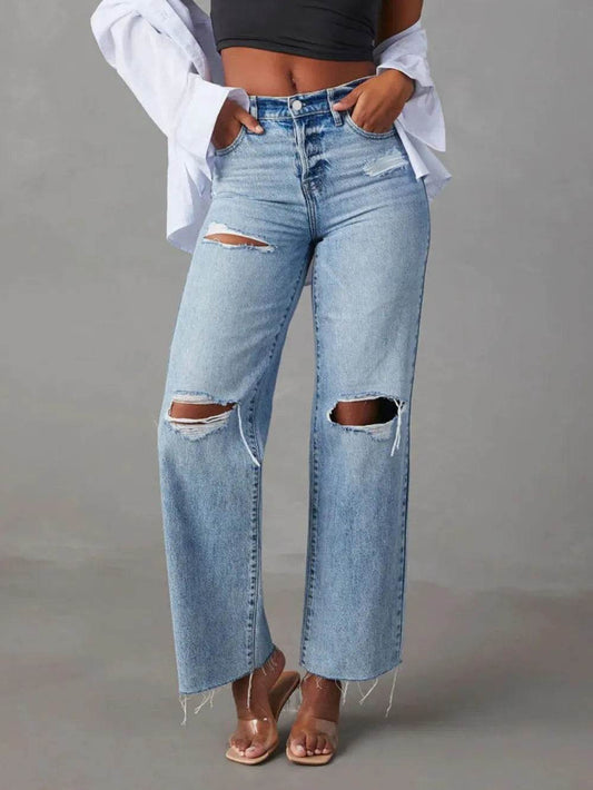 Distressed Straight Leg Jeans with Pockets Light Trendsi cf660f1b-c3ae-4fba-a7f4-4d6560bff8a1-Max