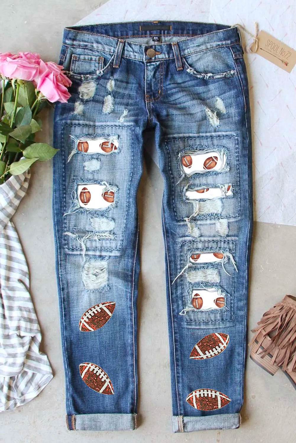 Distressed Football Straight Jeans Medium Trendsi cfd14afc-d777-4c1b-8fa3-641657ce7d5b-Max