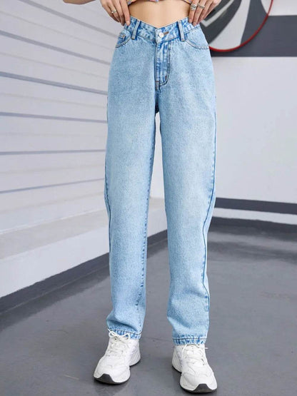 Straight Leg Jeans with Pockets Trendsi cfd59bfa-03cd-4855-ac11-929e4ee559c6-Max